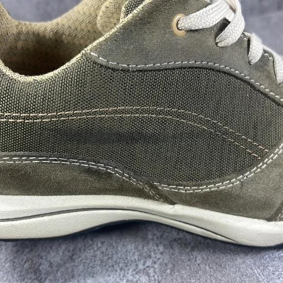 LL Bean Womens Lace Up Round Toe Olive Green Shoes Size 7.5 Sport Oxford - Picture 9 of 9